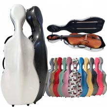 Premium Carbon Fiber 4/4 Cello Hard Case - Ultra-Light 3.5kg, Waterproof, Strong Protection with Backpack Straps