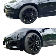 Tesla Model 3 Wheel Hubcap Set - 18 Inch Full Rim Covers (2018-2023) - 4 Piece Replacement Accessories