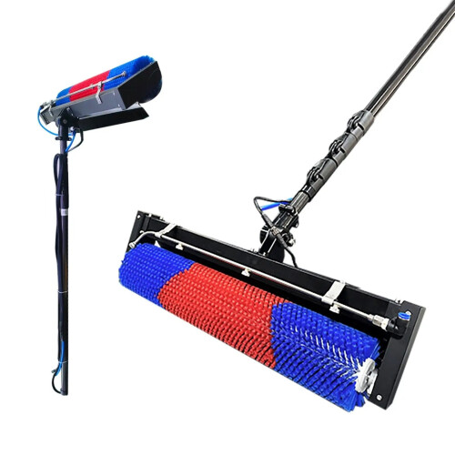 24ft Water Fed Pole Solar Panel Cleaning Brush Kit with Roller Equipment