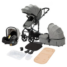 3-in-1 Luxury Baby Stroller & Carriage - Portable High Landscape Travel Pram