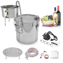 22L DIY Moonshine & Alcohol Distiller Kit: Home Brewing Apparatus for Whisky, Brandy, Beer, Wine & Essential Oils