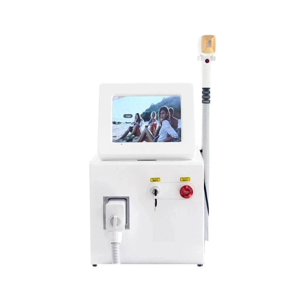 Triple Wavelength Diode Laser Epilator - 3500W High Power with Ice Cooling Technology for Painless Permanent Hair Removal (755nm, 808nm, 1064nm)