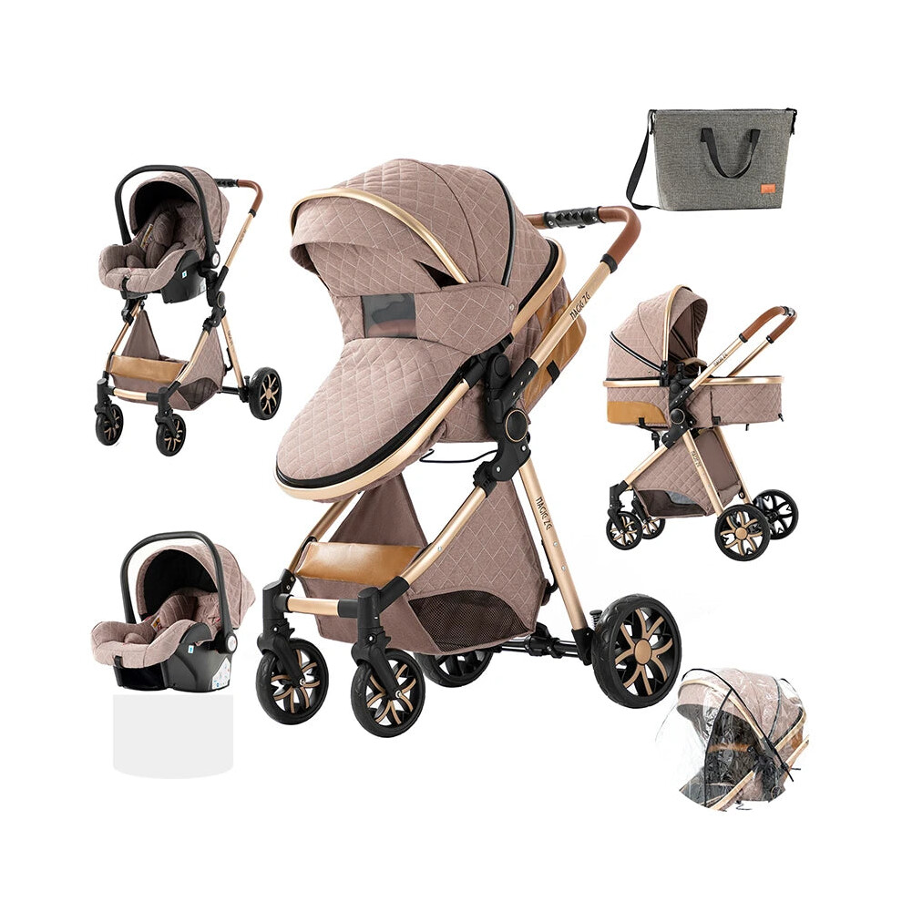 3-in-1 Lightweight Baby Stroller & Carriage for Newborns and Kids - Multifunctional Design for Mothers