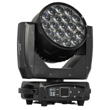 200W Beam Wash Zoom Moving Head Light - 19x10W RGBW DMX with Beam Ring Effect for DJ Disco Shows