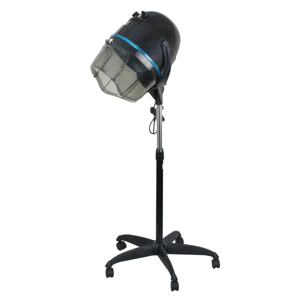 1300W Adjustable Hooded Floor Hair Bonnet Dryer with Rolling Stand for Salon & Home Spa