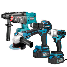 Onekfyfd 172-Piece Brushless Tool Set: 2-in-1 Electric Drill, Impact Wrench, Angle Grinder, Polisher, and Electric Hammer Drill