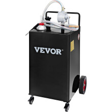 Portable 35-Gallon Fuel Caddy with Manual Transfer Pump - Mobile Gasoline & Diesel Storage Tank for Cars & Boats