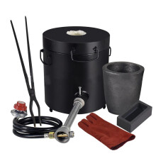 High-Capacity Propane Melting Furnace Kit with Graphite Crucible and Tongs for Metal Casting and Smelting - Available in 6kg, 10kg, and 12kg Sizes by