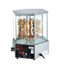 Qingchuan Rotary Corn & Chicken Wing Grill with Glass Display Cabinet