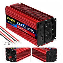 High-Efficiency Pure Sine Wave Power Inverter - 5000W to 12000W, 12V to 220V for Car and Home Use