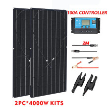 High Efficiency Portable Solar Power Bank: 2000W & 4000W Panels with 1000W Flexible Charging for Home & Camping