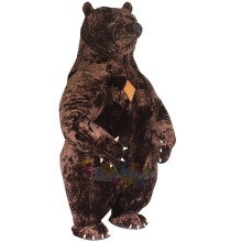 Inflatable Brown Polar Bear Cat Mascot Costume with Fan - 6ft Walking Cat Mascot for Events
