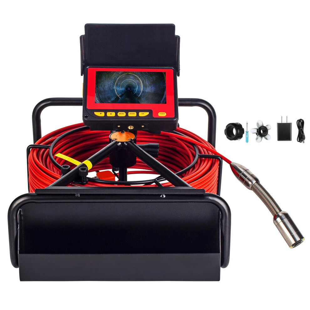 Syanspan Hd Pipeline Inspection Camera With 16Gb Dvr, 8500Mah Battery, And Ip68 Waterproof Endoscope For Industrial Drain And Sewer Pipe Inspection 711181861419