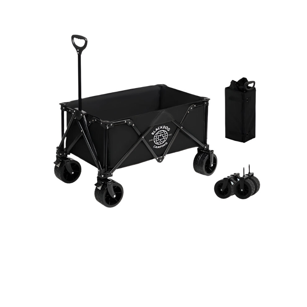 Naturehike Blackdog 150L Folding Camping Cart With Detachable Trolley Brake - Large Capacity Outdoor Storage Wagon 7445030580529