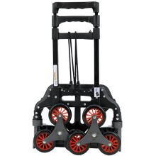 Heavy-Duty Stair Climbing Hand Truck with Swivel Wheels - Foldable Warehouse Appliance Cart