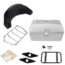 48L Universal Motorcycle Rear Storage Box - Tail Luggage Trunk Case for Scooters & Motorbikes