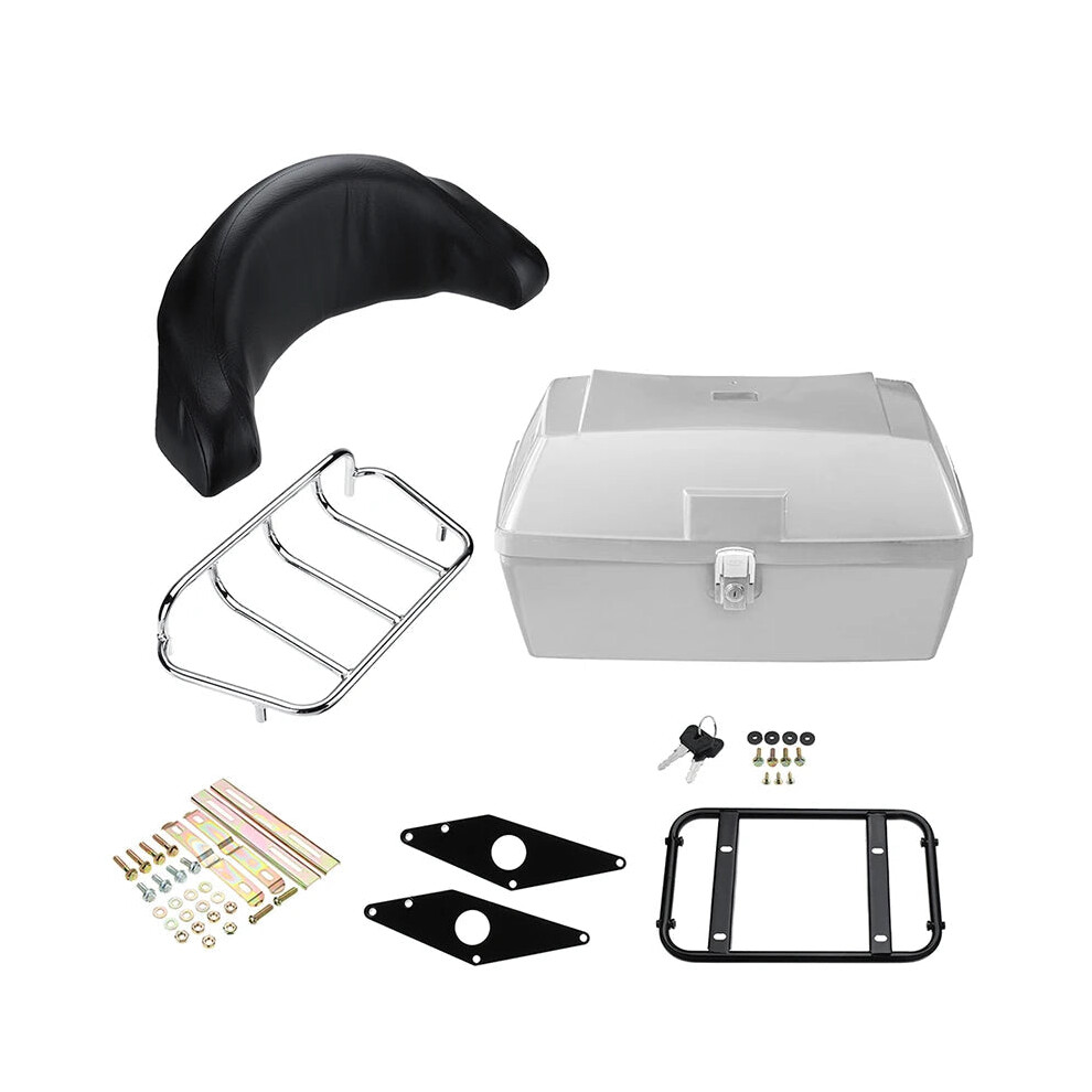 48L Universal Motorcycle Rear Storage Box - Tail Luggage Trunk Case For Scooters & Motorbikes 7445020095057