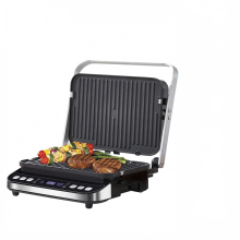 Biolomix 2000W 6-in-1 Electric Grill & Griddle with Digital Controls, Sandwich & Panini Press, Optional Waffle Maker Plates