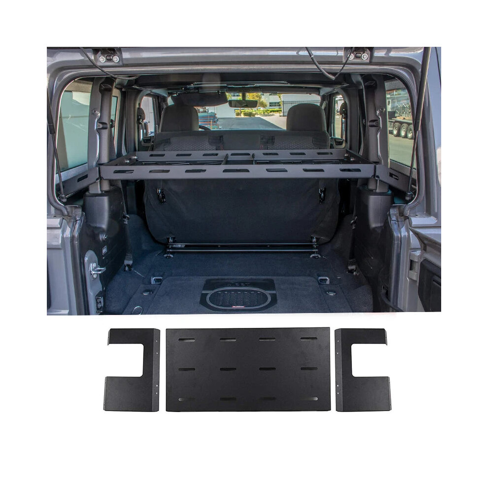 Durable Aluminum & Steel Rear Trunk Cargo Rack For Jeep Wrangler Jl (2018-2022) - Interior Luggage Carrier 744759306395