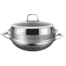 Premium 316 Stainless Steel Honeycomb Non-Stick Fryer Pot - Universal for Gas & Induction Cooktops
