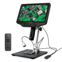 Andonstar AD409 HDMI Digital Microscope with 10.1 LCD Screen, 300x Magnification, USB Connectivity for PCB Soldering