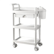 3-Tier Mobile Utility Cart with Easy-Glide Wheels for Efficient Space Management