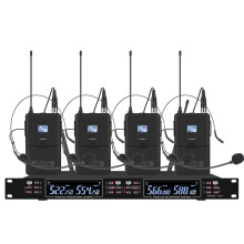 Premium draadloos UHF-microfoonsysteem: hand- en dasspeldmicrofoons voor karaoke thuis, feesten en podiumoptredens.