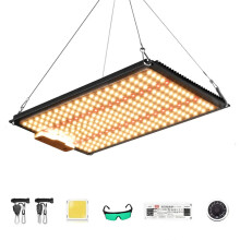1000W LED Grow Light with 288 Samsung LM301B Chips, Full Spectrum 3000K, 660nm & 730nm, Mingwei Dimmable Driver for Indoor Grow Tents