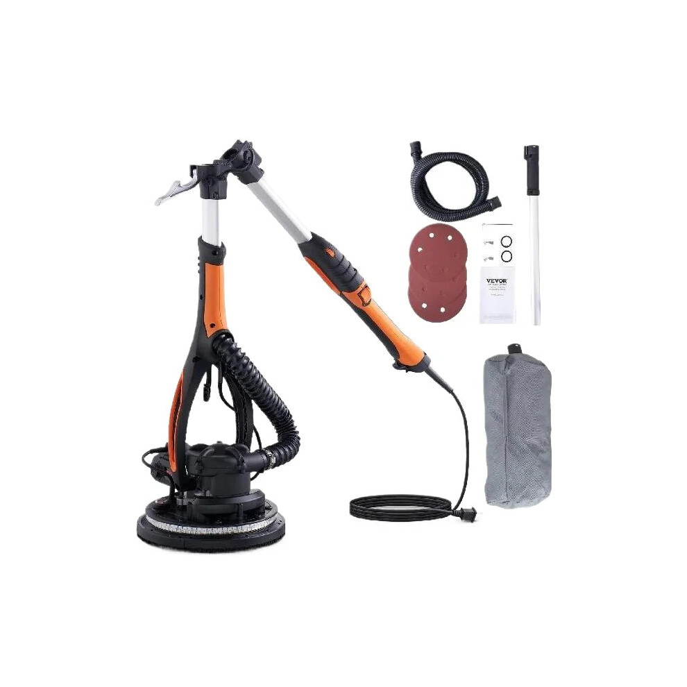 900W Variable Speed Electric Drywall Sander With Self-Suction & Brush Motor (800-1800 Rpm) 744760007281