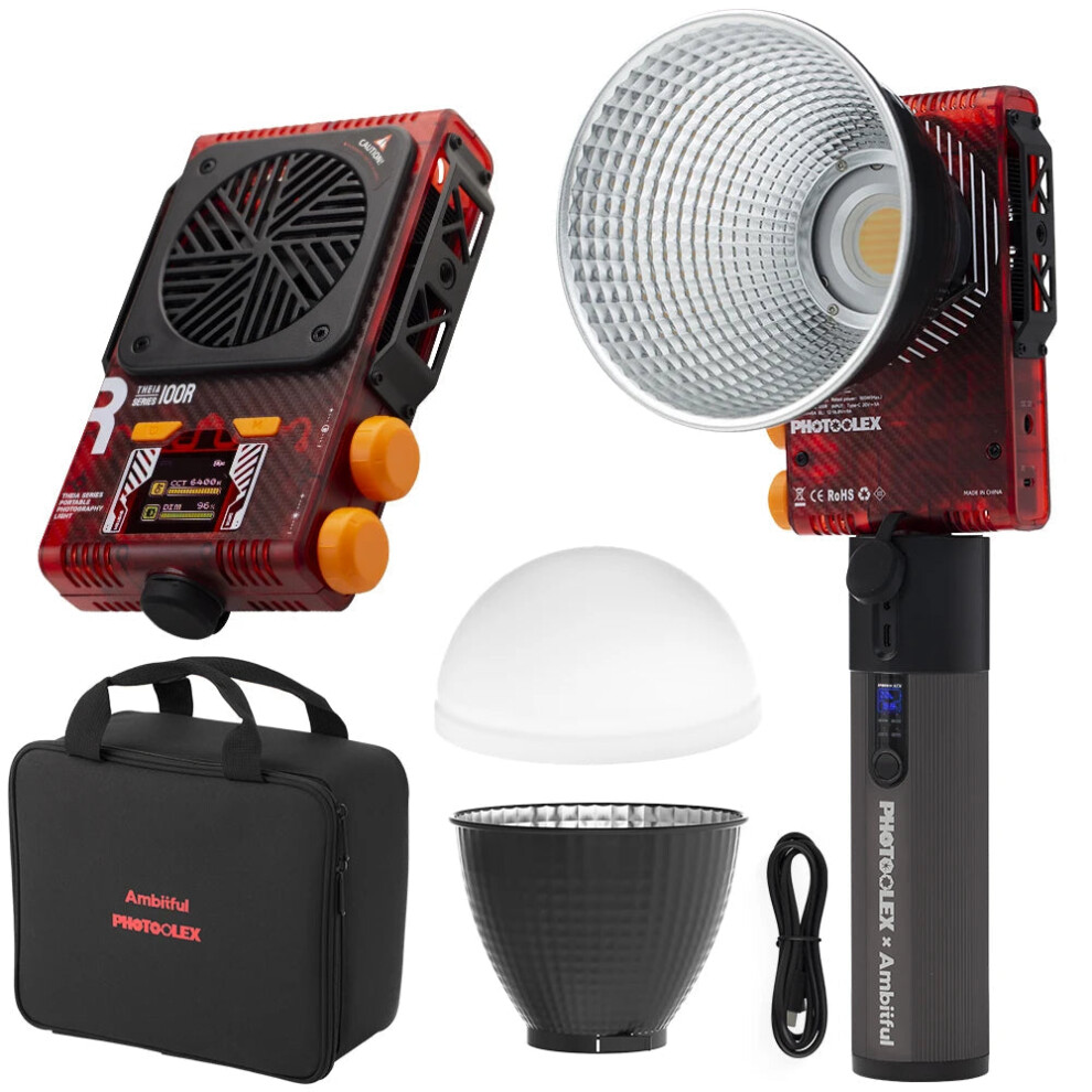 Ambitful 100R Bi-Color Led Video - 100W, 2700K-6500K, Cri 96, Tlci 95, Portable Pocket With App Control Light 726084964891