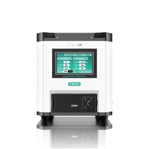 Refox FM 40: 5-in-1 Laminating Machine with Multi-Function Separation, Defoaming, Built-in Air Compressor & Vacuum Pump