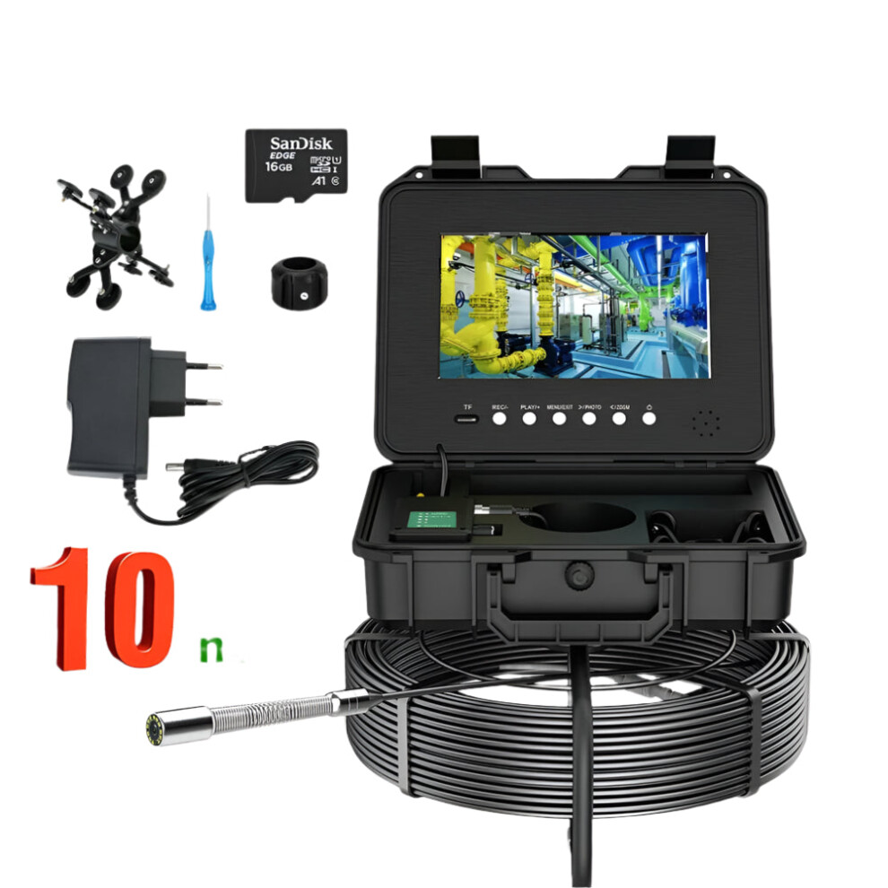 Industrial 23Mm Ips Pipe Inspection Camera With 16Gb Dvr, Ahd 1080P, Ip68 Borescope For Sewer Pipeline - Available In 30M, 50M, 100M Lengths 744110426793