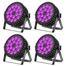 4-Piece 200W RGBW LED Par Light Set with DMX Control for Stunning Stage and Party Effects