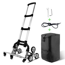 Compact 3-Wheel Foldable Aluminum Shopping Cart for Families - I for Supermarkets and Deliveries
