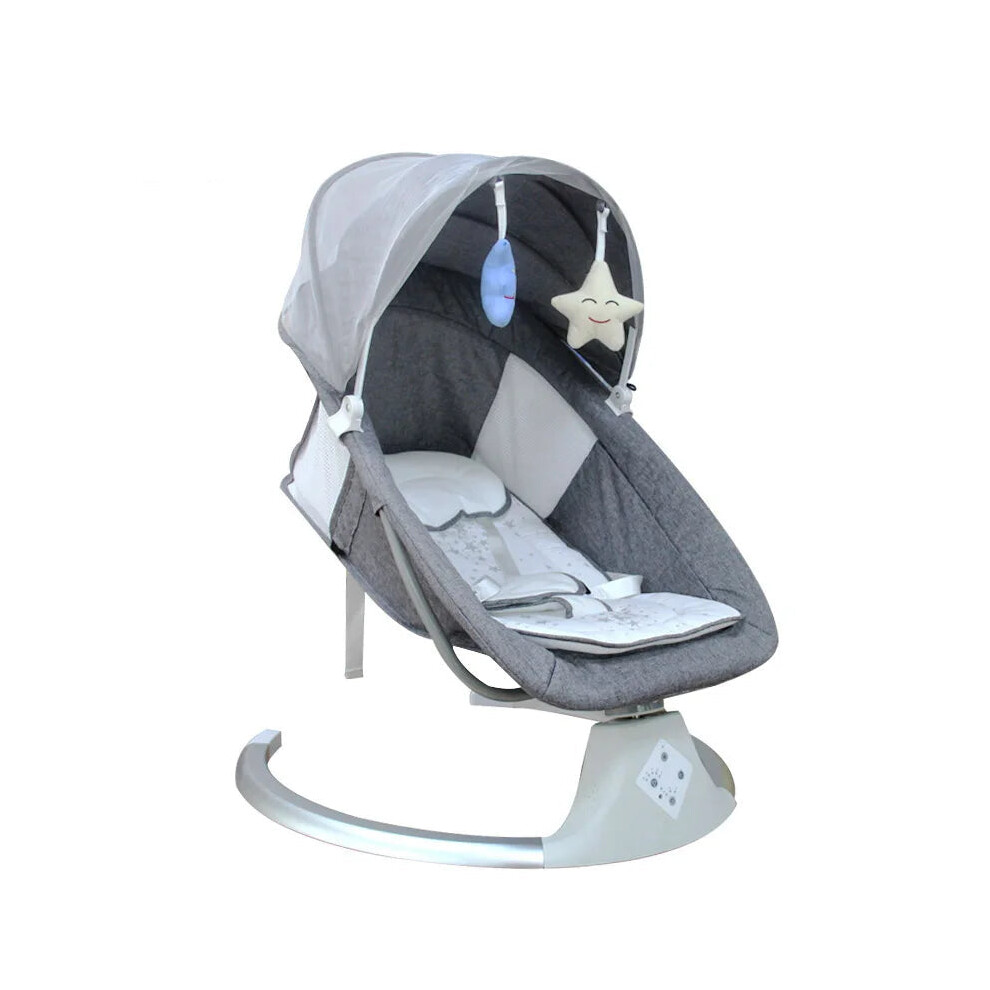 Smart Baby Bassinet Rocking Chair: Electric Swing with Adjustable Chaise Longue and Music Cradle for Infants