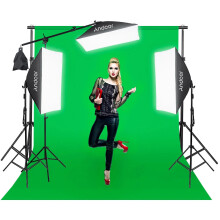 Premium Andoer Softbox Light Kit for Studio Photography - I for Portraits, Weddings, and Live Streaming