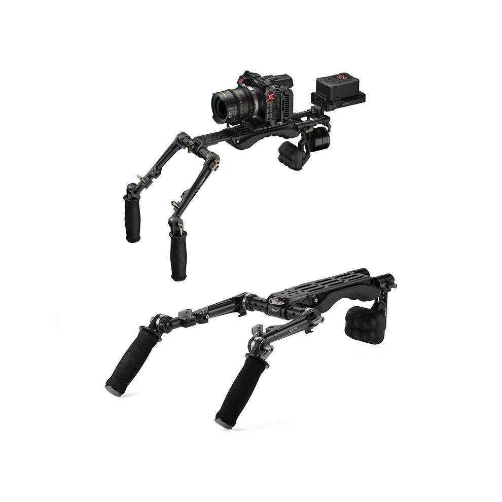 Tilta Ta-Lsr-B Lightweight Shoulder Rig - | Compatible With Bmpcc, Nikon, Sony, Canon Cameras | Unique Manfrotto & Arca Baseplate Black 711181674019