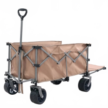 Compact Reversible Folding Trailer: Beach & Garden Tool Cart with Expandable Design