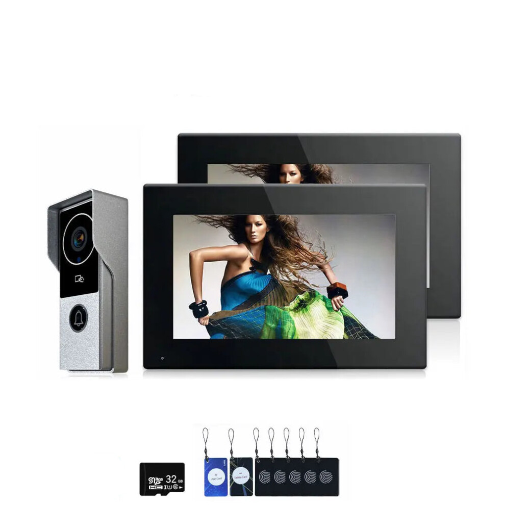 10-Inch Touch Monitor Wifi Video Doorbell: Tuya Smart 1080P Metal Intercom System 7445007915910