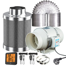 Versatile Centrifugal Fans with Activated Carbon Air Filter - 4, 5, 6, 8 Inch 220V Set for LED Grow Light, Indoor Hydroponics, Grow Tents & Greenhous