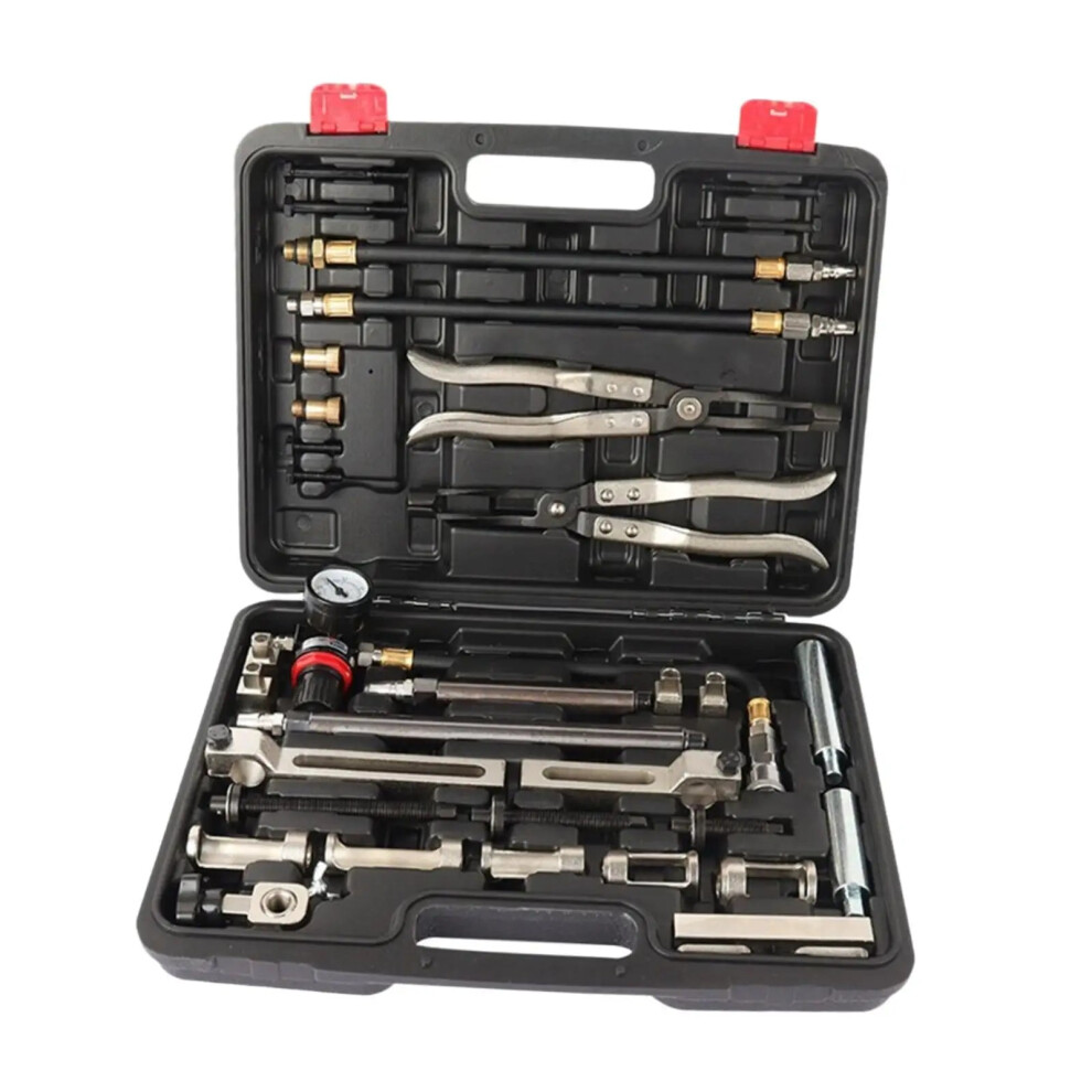 Comprehensive Cylinder Head Service Set: Stem Seal Remover & Installer Tool Kit With Overhead Valve Spring Compressor For Cars & Auto Engines 7445000898807