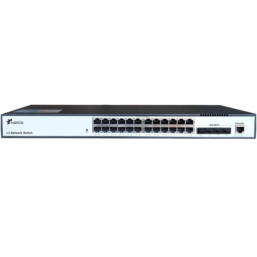 High-Performance L3 10G Network Switch With 24 Gigabit Ports & 4 Sfp Fiber Uplinks 7445010968934