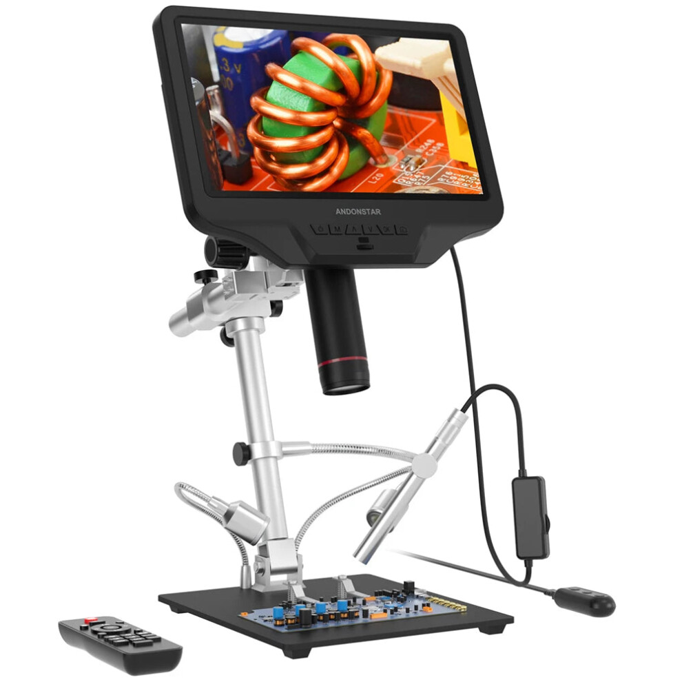 Andonstar AD409 Pro Digital Microscope with Endoscope, WiFi, HDMI, and USB Connectivity - 10.1 Display for Precision Soldering, PCB Electronics, and