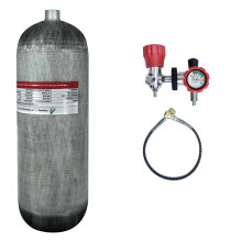 9L 300BAR High-Pressure Carbon Fiber Diving Cylinder with Regulating Valve for Underwater Swimming Equipment