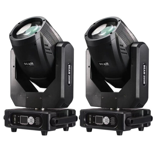 295W LED Moving Head Lights (2-Pack) with DMX Controller for Stage and DJ Lighting