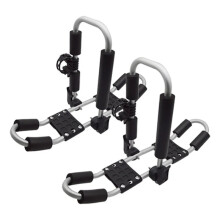 Dual Kayak & Surfboard Roof Rack with Oars Buckle Clips - 2-Piece Set for Cars