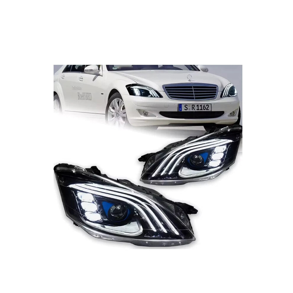 Led Headlight Assembly Pair For Benz S-Class W221 (2006-2013) - Upgraded And Modified 711181465235