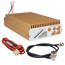 High-Power UHF Walkie Talkie Amplifier - 80W, 12-13.8V, 15A, 400-470MHz with VSWR Display & FM/AM/SSB Modes