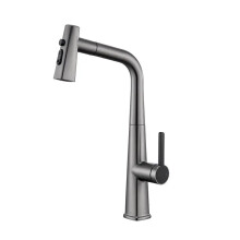 YYHC Single Hole Brass Kitchen Faucet with Pull-Out Sprayer - Sleek and Modern Tap for Kitchen Cabinets