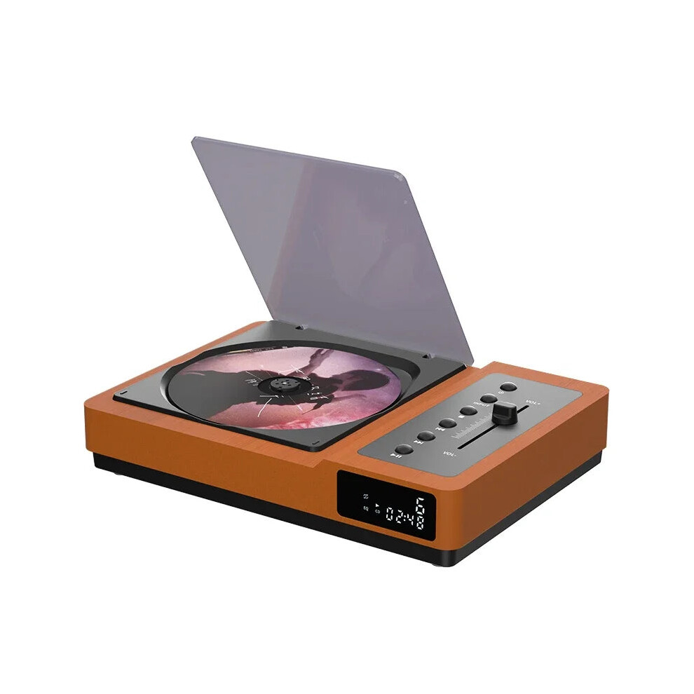 Premium Lossless Hifi Cd Player With Wooden Body, Bluetooth 5.2, Adjustable Eq, High Bass, Portable Usb Audio Player With Infrared Remote Control 7445017164131